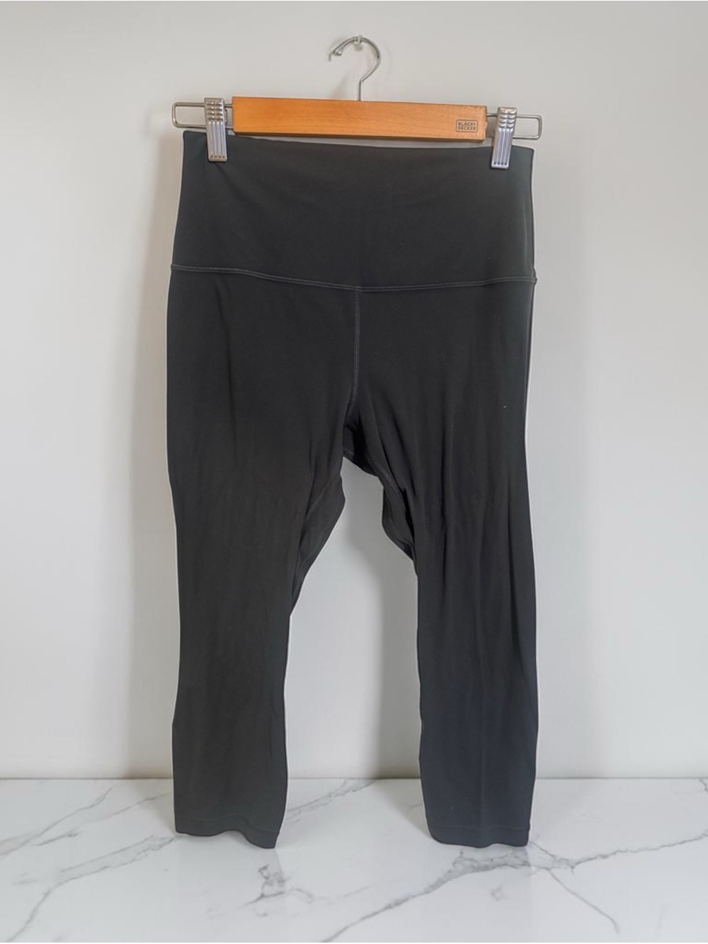 lululemon athletica Black Cropped High-Rise Leggings